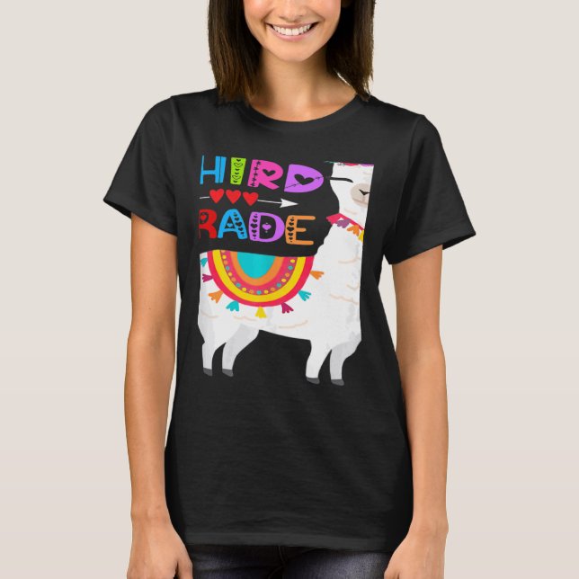 Third 3rd Grade Teacher No Prob Llama First Day Gi T-Shirt (Vorderseite)
