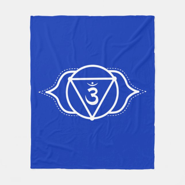 Third Eye Chakra | Ajna | Indigo | Meditation Fleecedecke (Vorderseite)