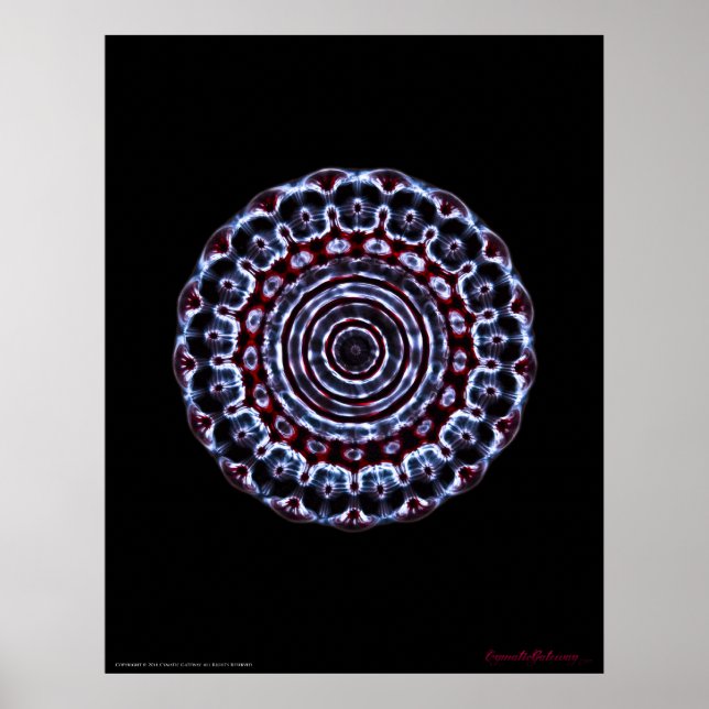 Third Eye Chakra Cymatics Meditation Poster (Vorne)