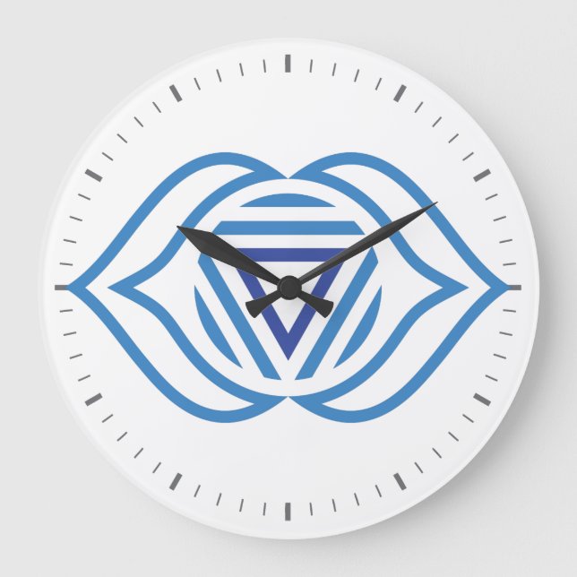 Third Eye Chakra Energy Wall Clock Große Wanduhr (Vorderseite)