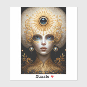 Third Eye Goddess Fantasy Art Aufkleber