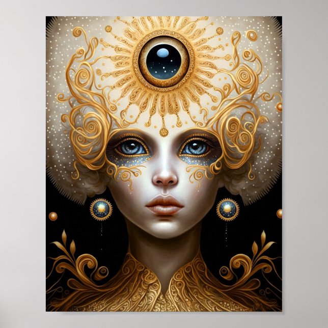 Third Eye Goddess Fantasy Art Poster (Vorne)