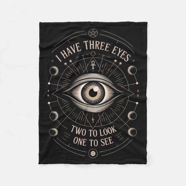 Third Eye Mystic Quote Symbol Gift Sritual Occult  Fleecedecke (Vorderseite)