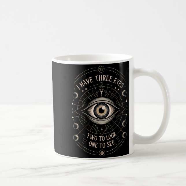 Third Eye Mystic Quote Symbol Gift Sritual Occult  Kaffeetasse (Rechts)