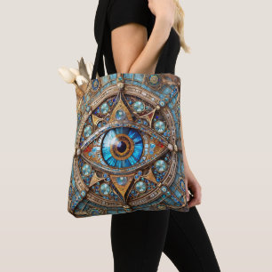 Third Eye - Türkis Blau Gold Mandala