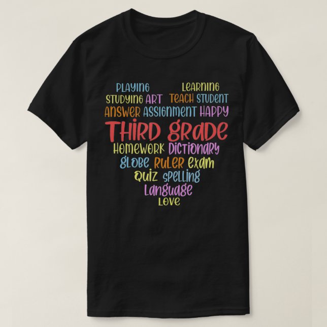 Third Grade Funny Third Grader School Teachers 3rd T-Shirt (Design vorne)
