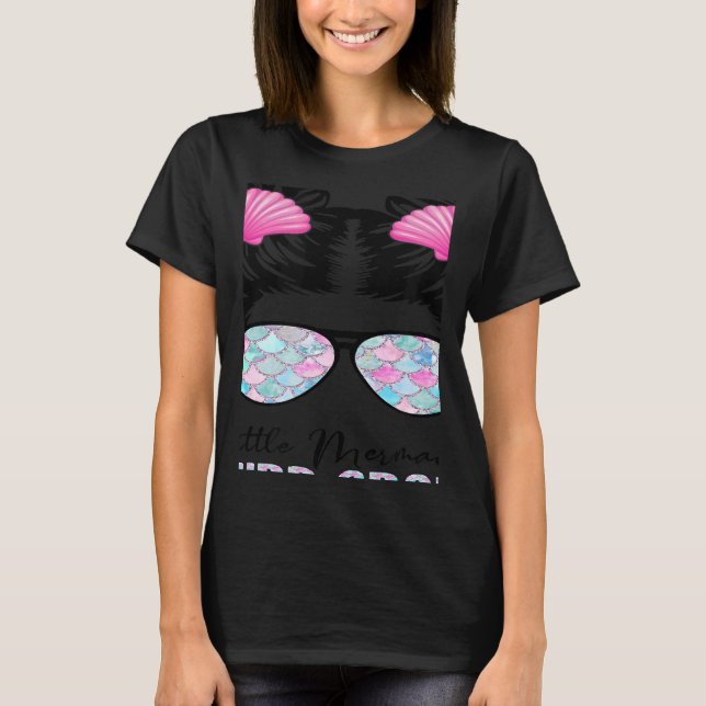 Third Grade Mermaid Messy Bun Back To School Tie D T-Shirt (Vorderseite)