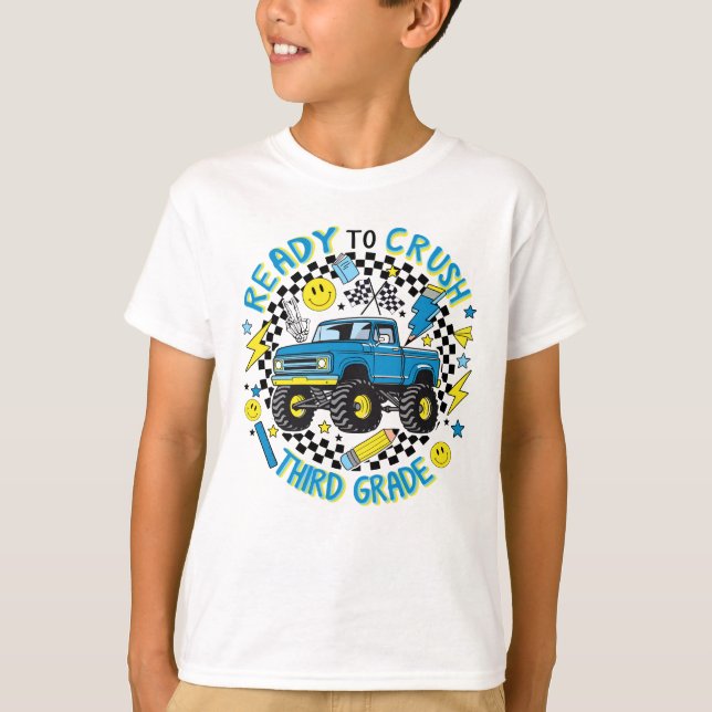 Third Grade Rally: Monster Truck Momentum T-Shirt (Vorderseite)