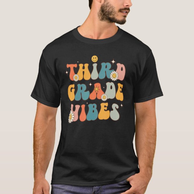 Third Grade Vibes  3rd Grade Team Retro 1st Day of T-Shirt (Vorderseite)