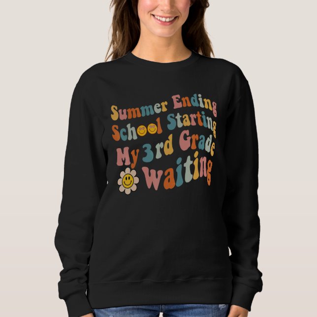 Third Grade Vibes 3rd Grade Team Retro  Back To Sc Sweatshirt (Vorderseite)