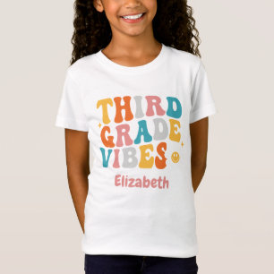 "Third Grade Vibes" Groovy Back-to-School-T - Shir T-Shirt