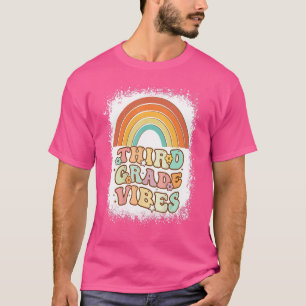Third Grade Vibes Regenbogen Gebleicht Retro 1. Ta T-Shirt