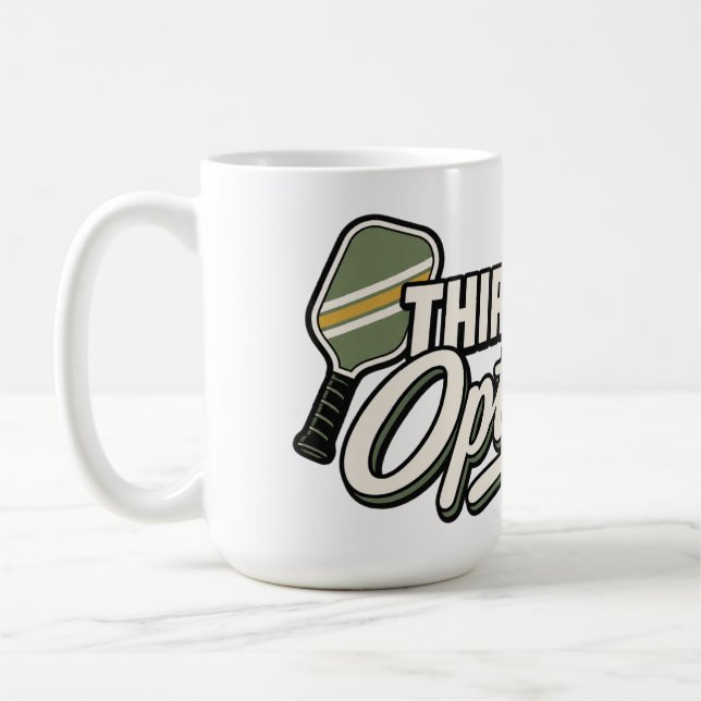 Third Shot Optimist | Pickleball-Geschenktasse Kaffeetasse (Links)