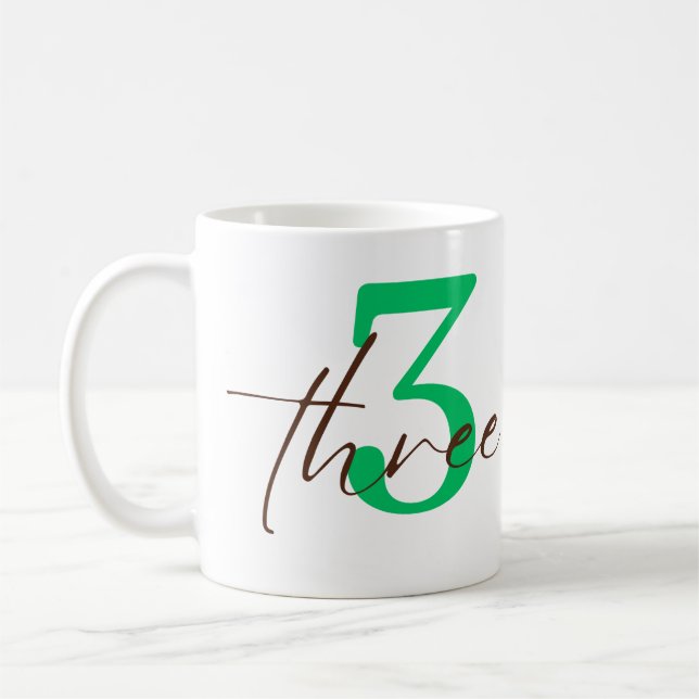 Third Year with Personalization Kaffeetasse (Links)