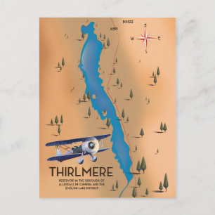 Thirlmere-Stausee Lake District Karte