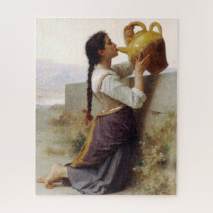 Thirsty Girl Drinking aus einem Jug (Landschaft de Puzzle