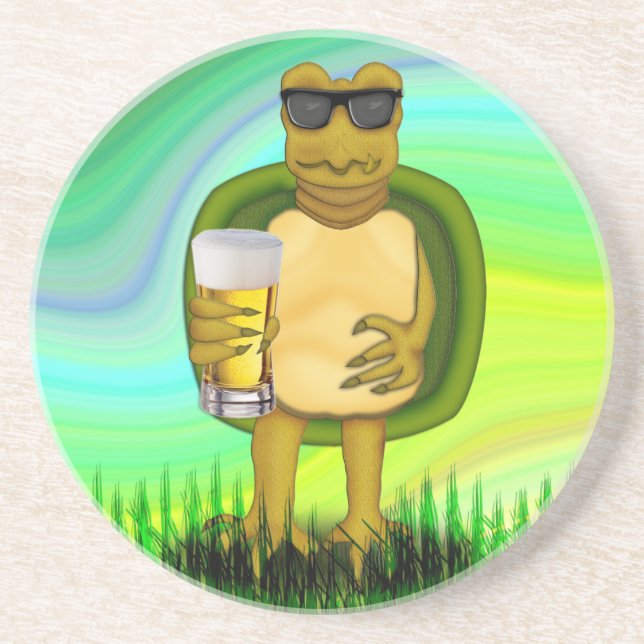 Thirsty Turtle Getränkeuntersetzer (Vorne)