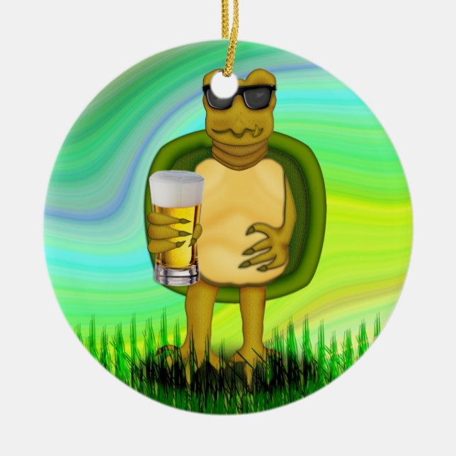 Thirsty Turtle Keramikornament (Vorne)