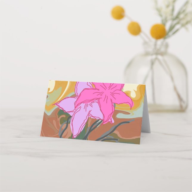 This abstract flower art design blends soft floral treuekarte (Vorderseite)