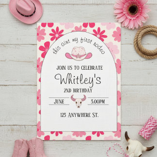 this aint my first rodeo. 2nd birthday invitation einladung