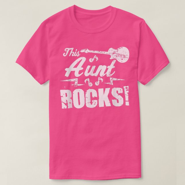 This Aunt Rocks T Guitar Rock n Roll Funny Tee 294 (Design vorne)