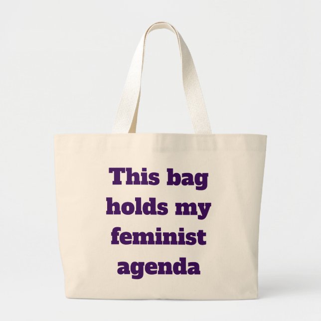 This bag holds my feminist agenda jumbo stoffbeutel (Vorne)