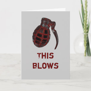 This Blows belated birthday Card Karte