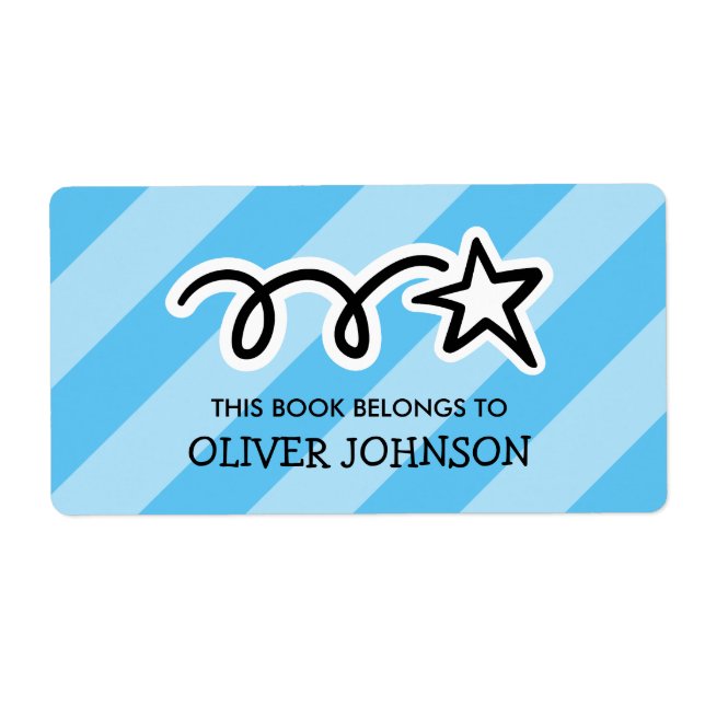 This book belongs to kids book labels with star (Vorne)