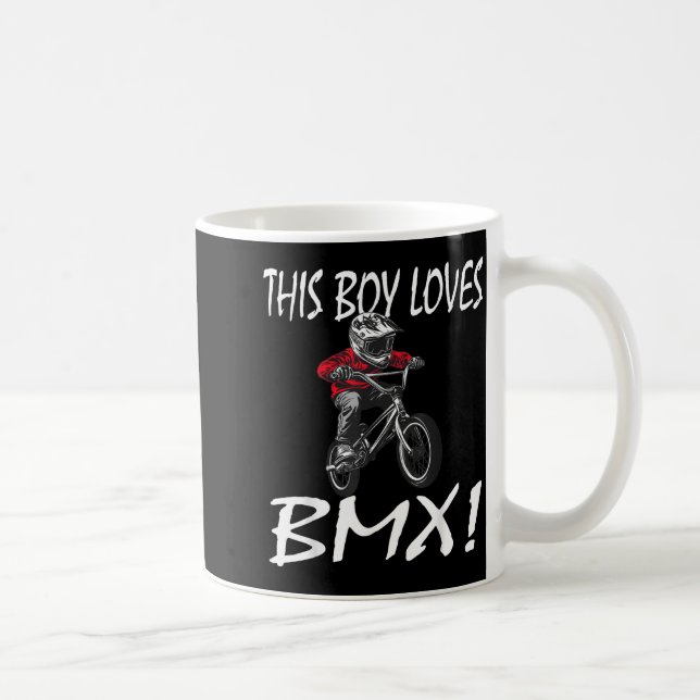 This Boy Loves Bmx, Kids Bmx  Kaffeetasse (Rechts)