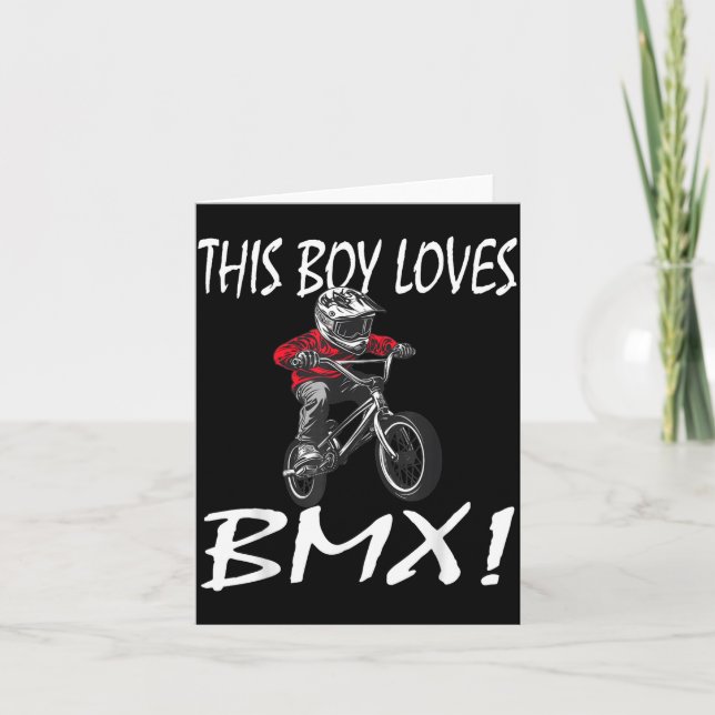 This Boy Loves Bmx, Kids Bmx  Karte (Vorderseite)