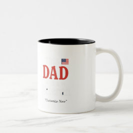 This Dad Is a Veteran Mug – Patriotic Gift Zweifarbige Tasse