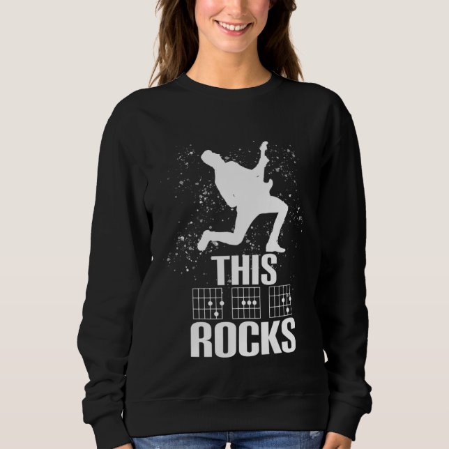 This DAD Rocks Guitar Chords Sweatshirt (Vorderseite)