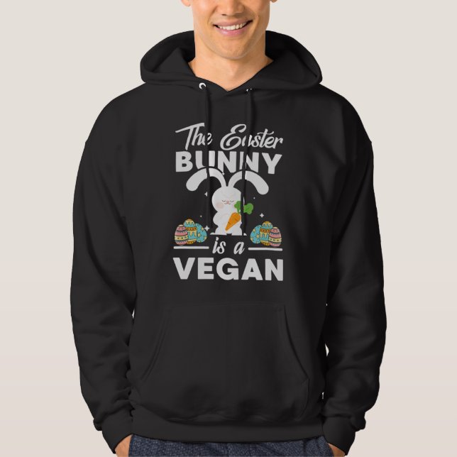 This Easter Bunny Is A Vegan Easter Eggs Cute Rabb Hoodie (Vorderseite)