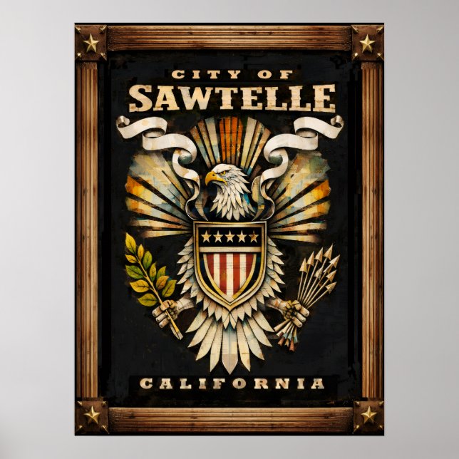 This Emblem of the City of Sawtelle Poster (Vorne)