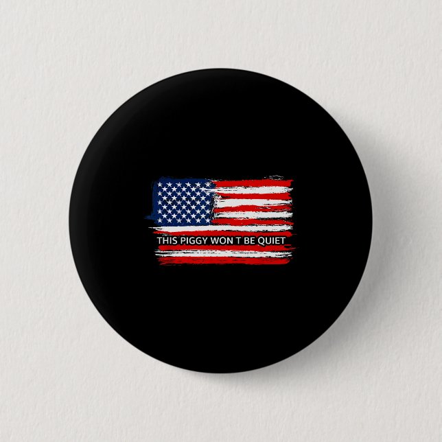 This Ggy Won't Be Quiet Funny Flag  Button (Vorderseite)