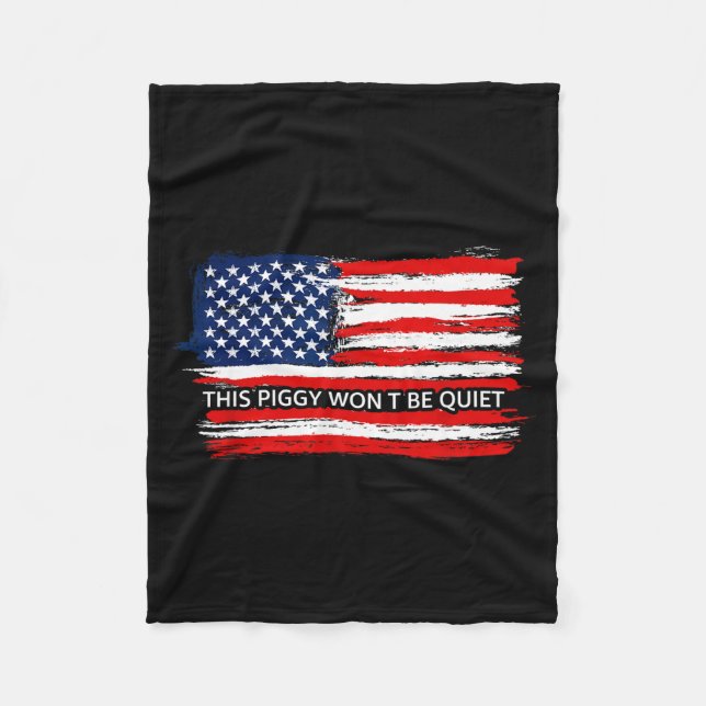 This Ggy Won't Be Quiet Funny Flag  Fleecedecke (Vorderseite)