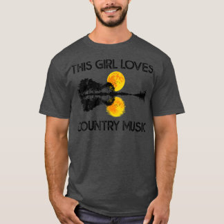 This Girl Loves Country Music Tshirt Guitar Lake S