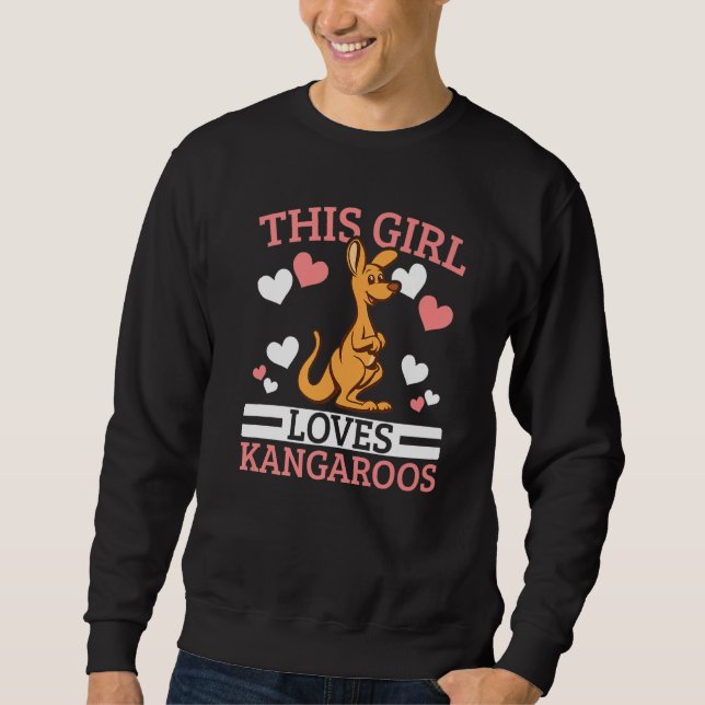 This Girl Loves Kangaroos Safari Wildlife Animal A Sweatshirt (Vorderseite)