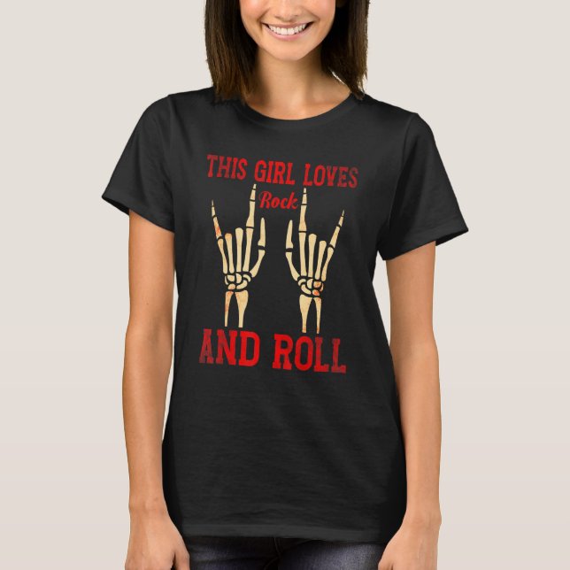 This Girl Loves Rock and Roll 2 T-Shirt (Vorderseite)