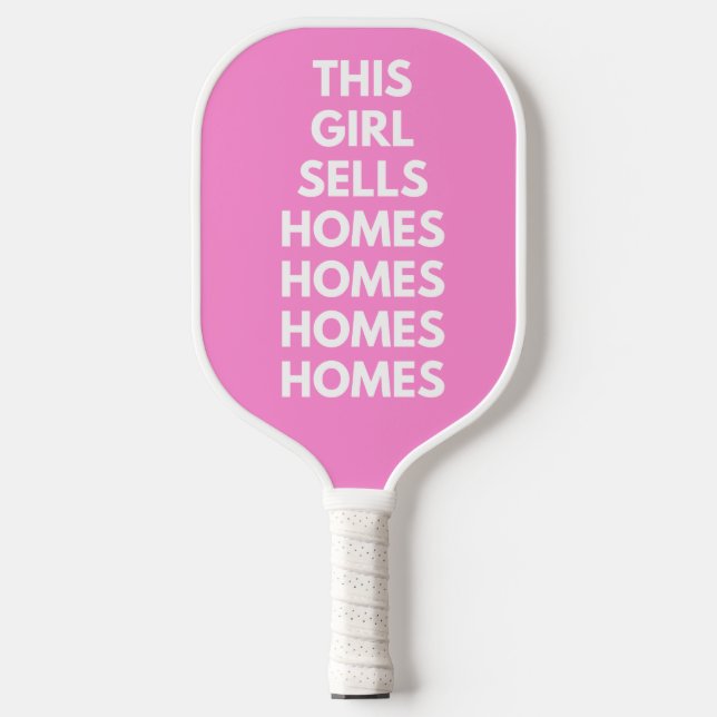 This Girl Sells Homes Homes Customized  Pickleball Schläger (Vorderseite)