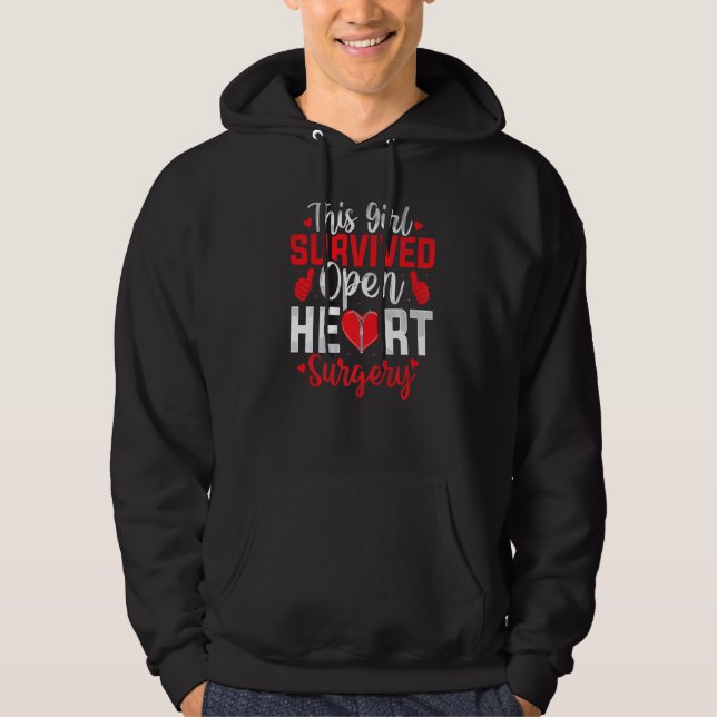 This Girl Survived Open Heart Surgery Bypass Surge Hoodie (Vorderseite)