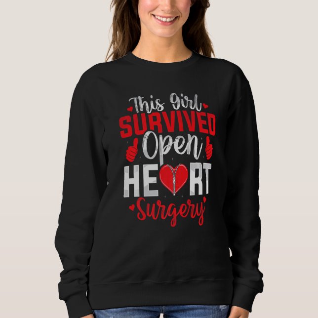 This Girl Survived Open Heart Surgery Bypass Surge Sweatshirt (Vorderseite)