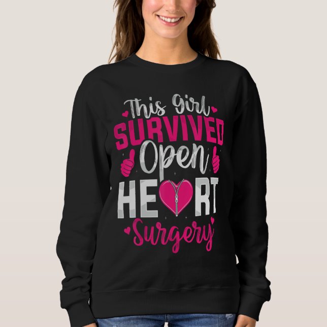 This Girl Survived Open Heart Surgery Bypass Surge Sweatshirt (Vorderseite)
