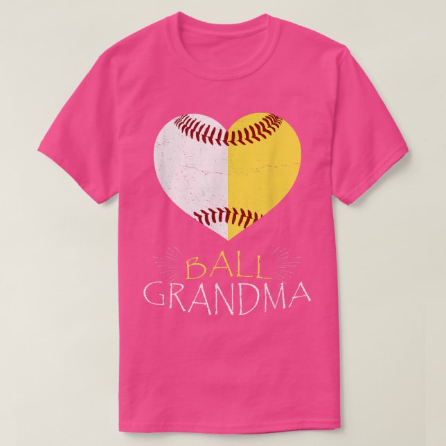 This Grandma Loves Softball and Baseball Funny Mot T-Shirt (Design vorne)
