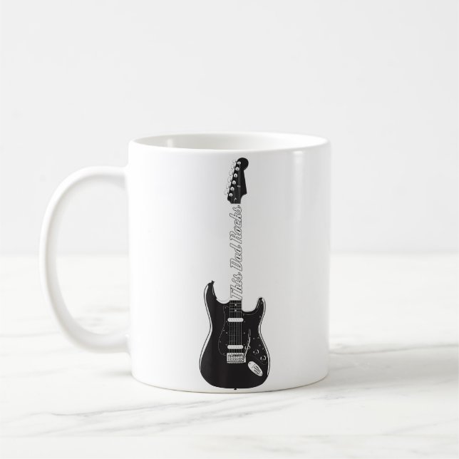 This Guitar Dad Rocks Music Fathers Day Gift Kaffeetasse (Links)