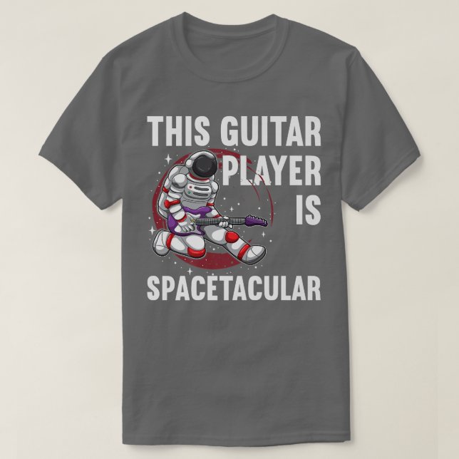 This Guitar Player Is Spacetacular, Astronaut Play T-Shirt (Design vorne)