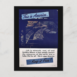 This Is America Keep It Free! Postkarte