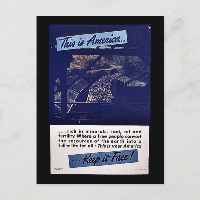 This Is America Keep It Free! Postkarte (Vorderseite)