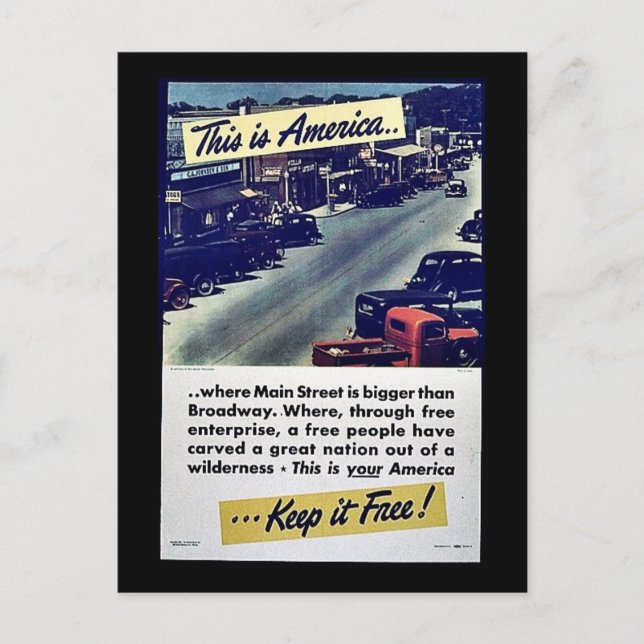 This Is America Keep It Free! Postkarte (Vorderseite)