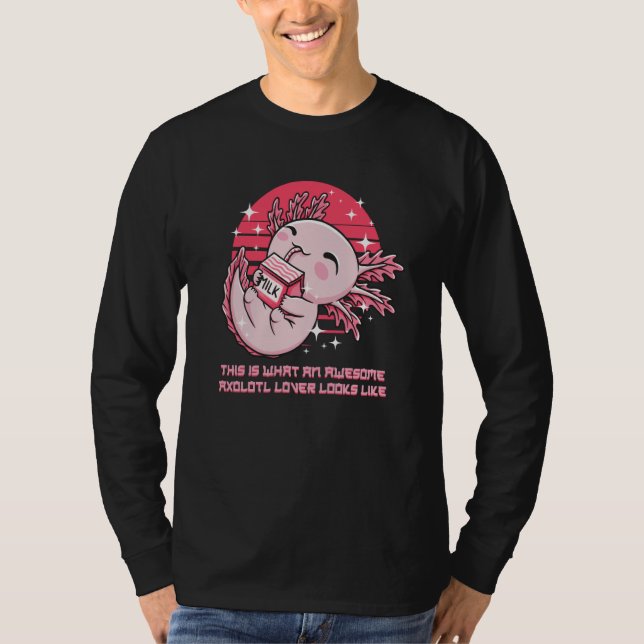 This Is an Awesome Axolotl Looks Like Animal Meme T-Shirt (Vorderseite)